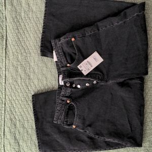 Zara High Rise Cropped Wide Leg